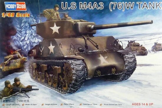 модель U.S M4A3 (76)W Tank